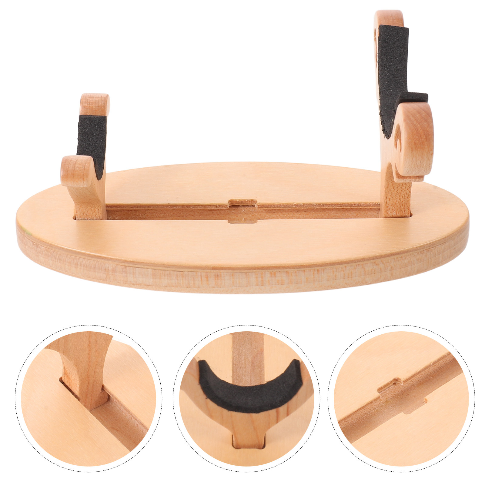 Musical Instrument Accessories - حامل أوكارينا خشبي بلون الكاكي قابل
