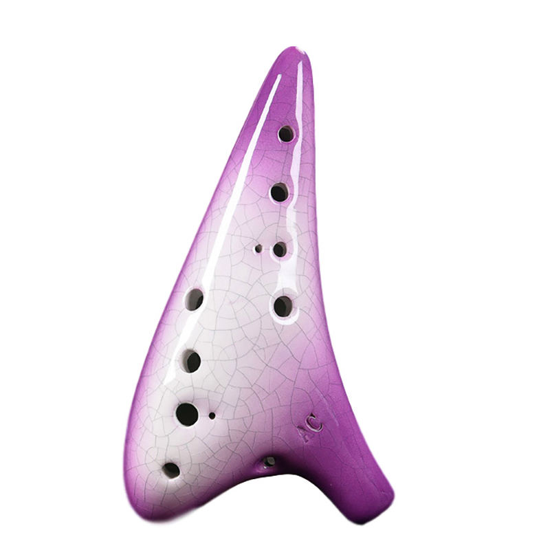 Musical Instrument Zelda - الأرجواني السيراميك Ocarina 12 ثقوب ألتو