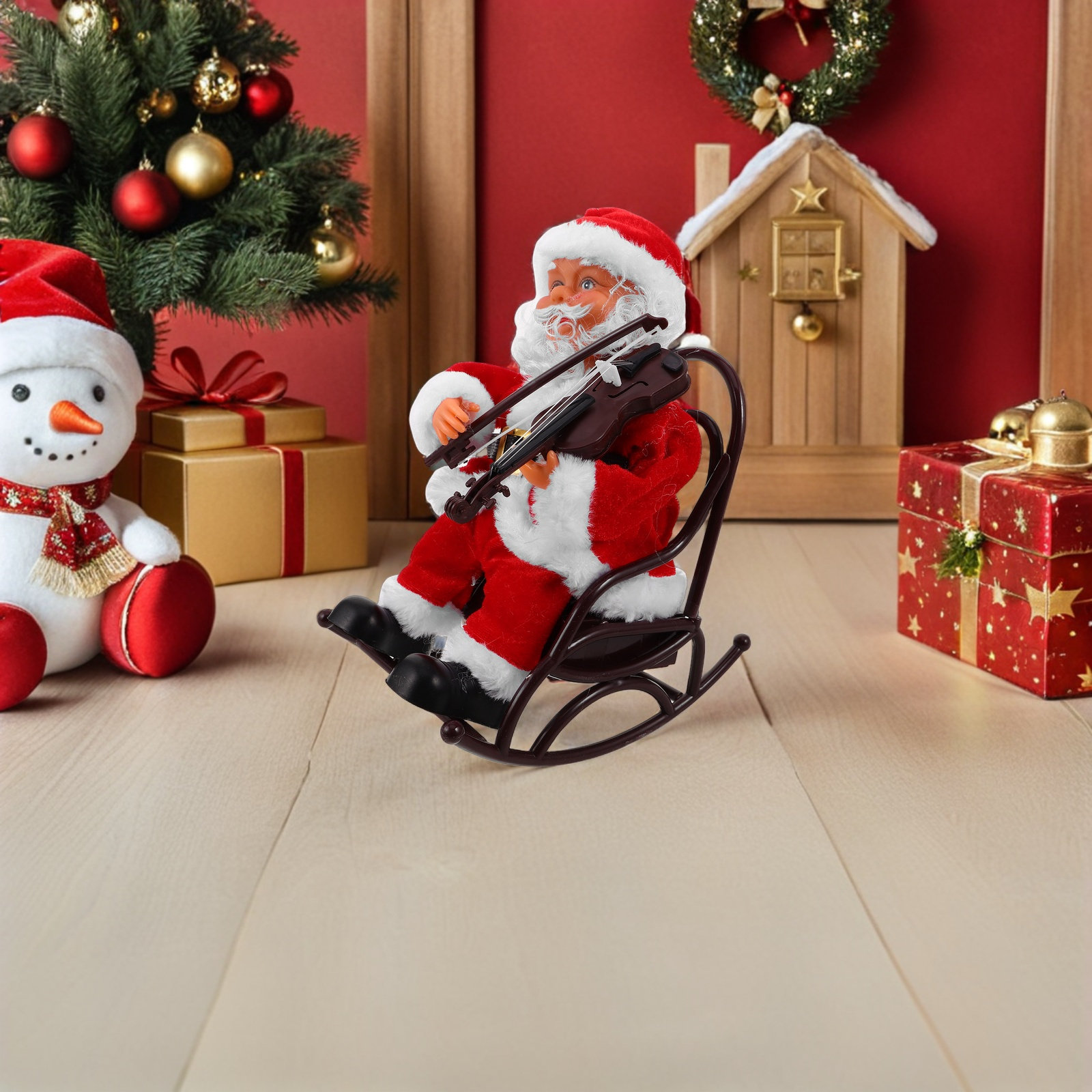 سانتا كلوز الكهربائي اللطيف مع - مراجعة Musical Instrument Xmas Ornaments وسعره