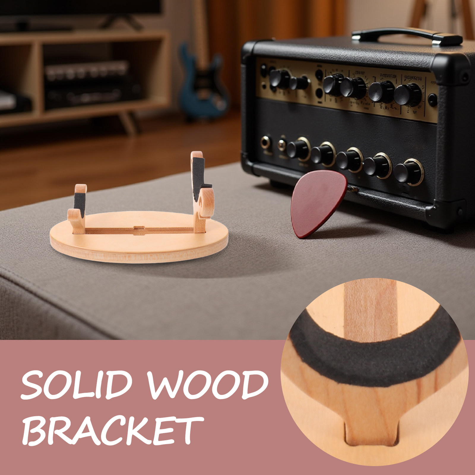 حامل أوكارينا خشبي بلون الكاكي - مراجعة Musical Instrument Accessories وسعره