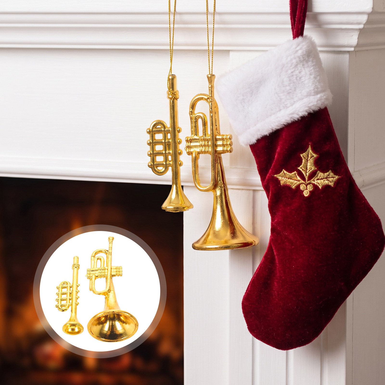 20 قطعة من زينة شجرة عيد الميل - مراجعة Musical Instrument Xmas Ornaments وسعره