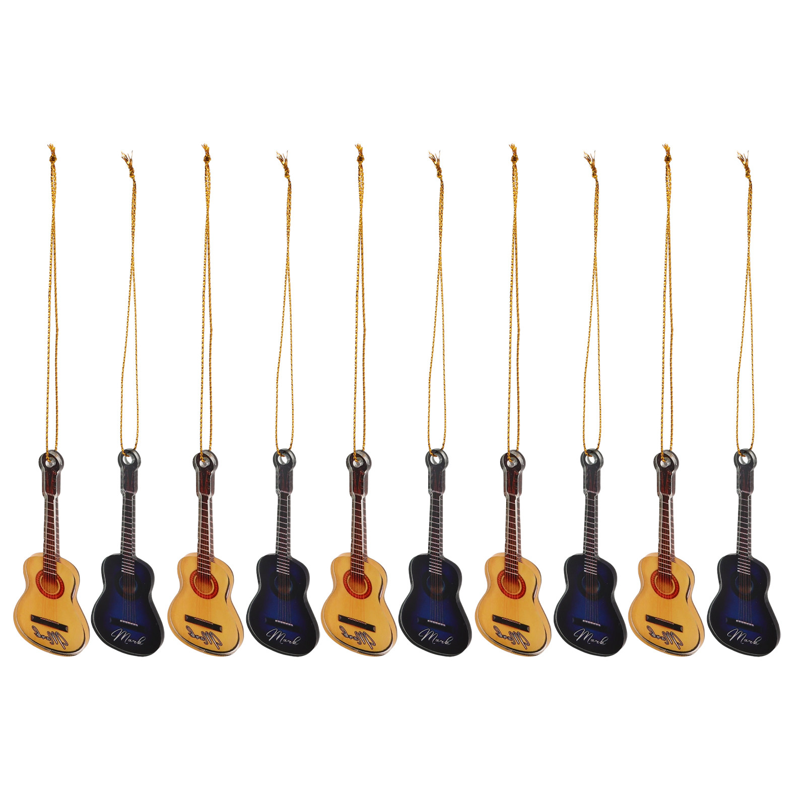 10 قطع من زينة الجيتار المصغرة - مراجعة Musical Instrument Xmas Ornaments وسعره