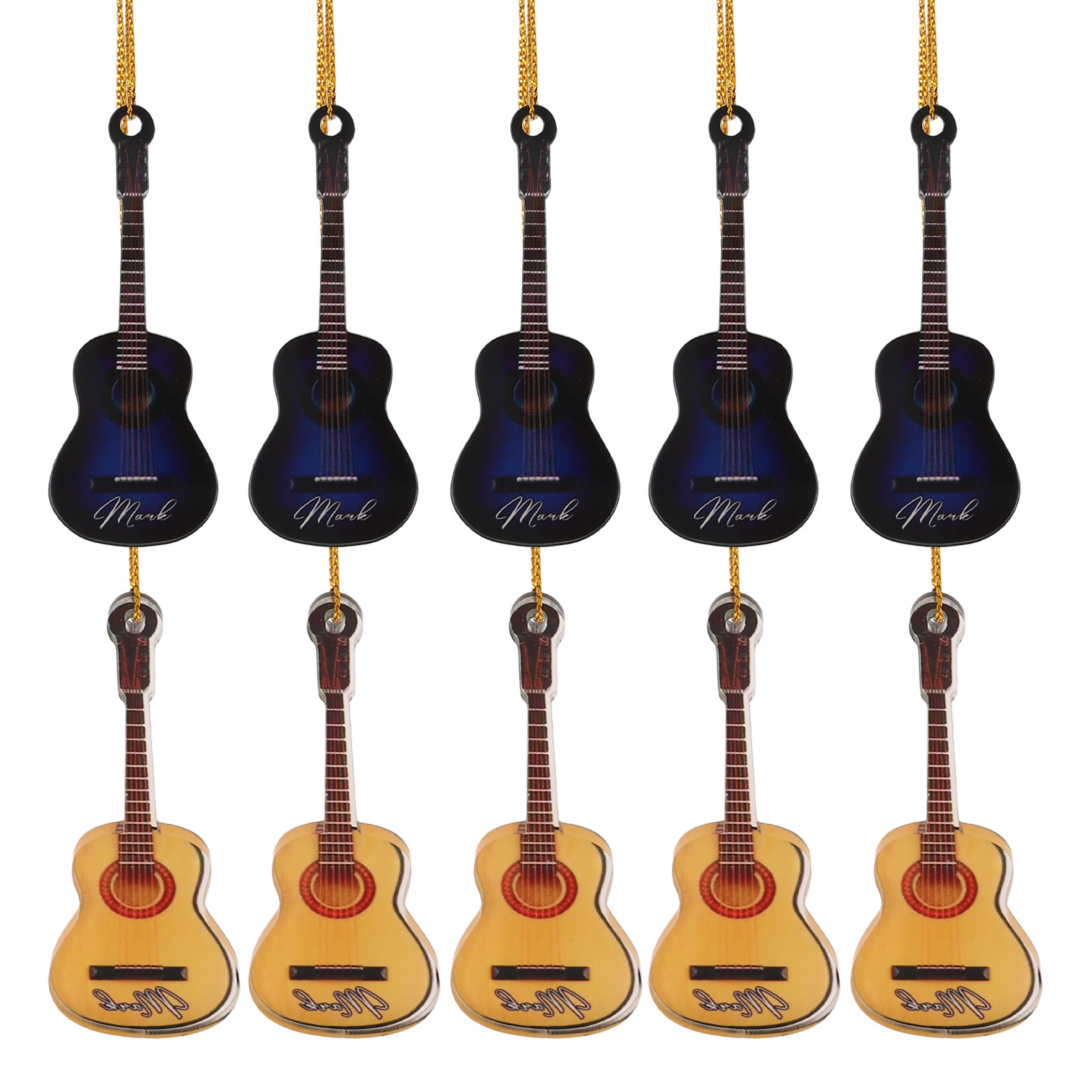 10 قطع من زينة الجيتار المصغرة - مراجعة Musical Instrument Xmas Ornaments وسعره