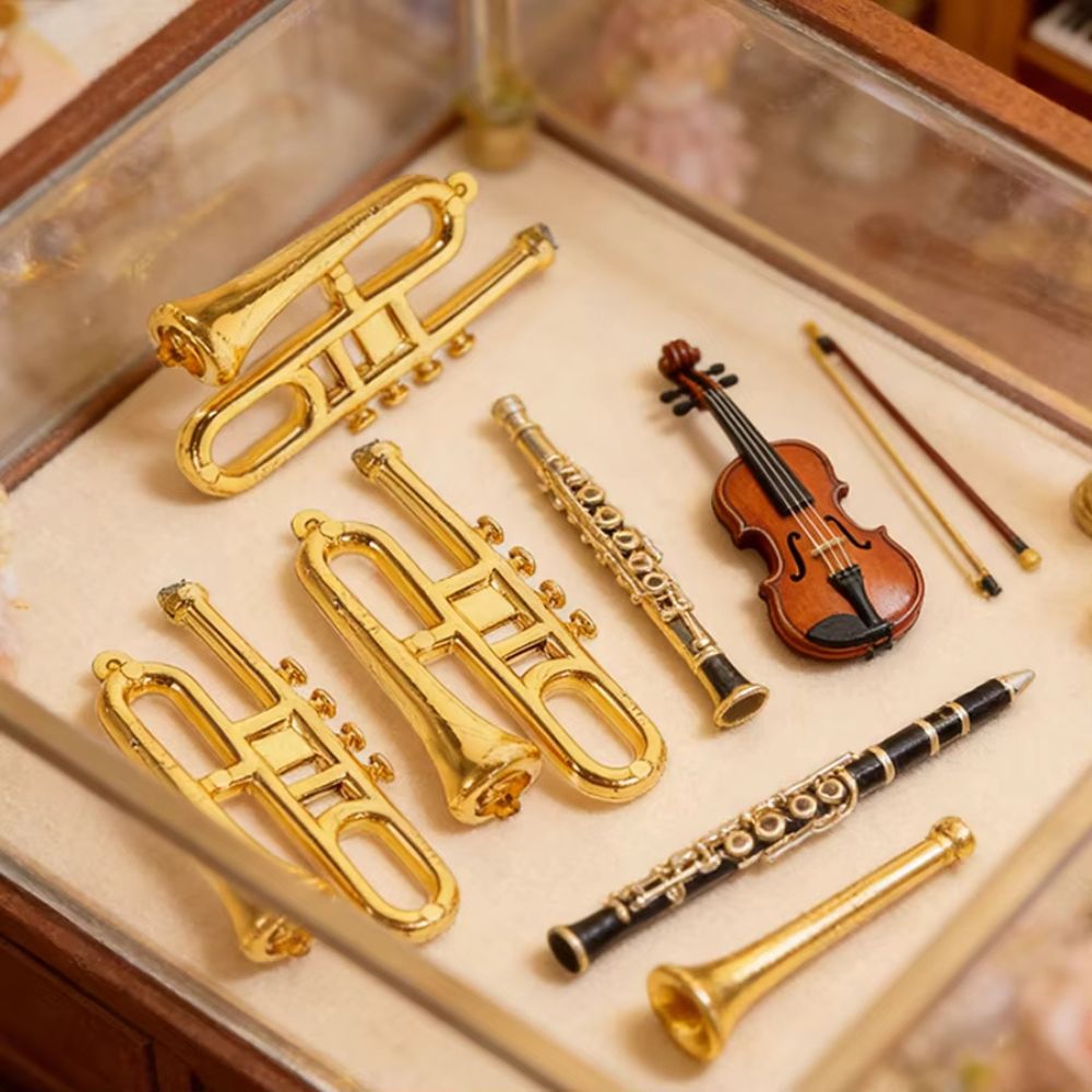 5/18 قطعة من زينة الآلات الموس - مراجعة Musical Instrument Xmas Ornaments وسعره